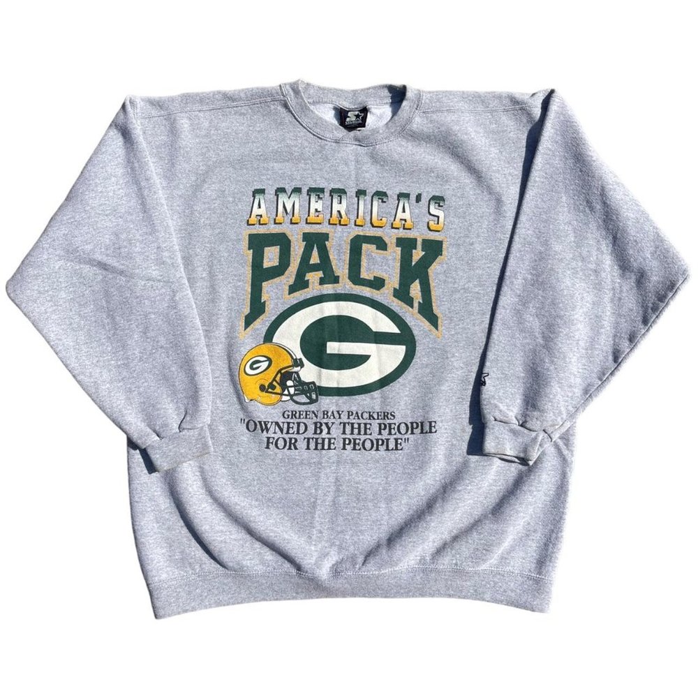 Vintage Packers Starter Graphic NFL Crewneck Sweatshirt